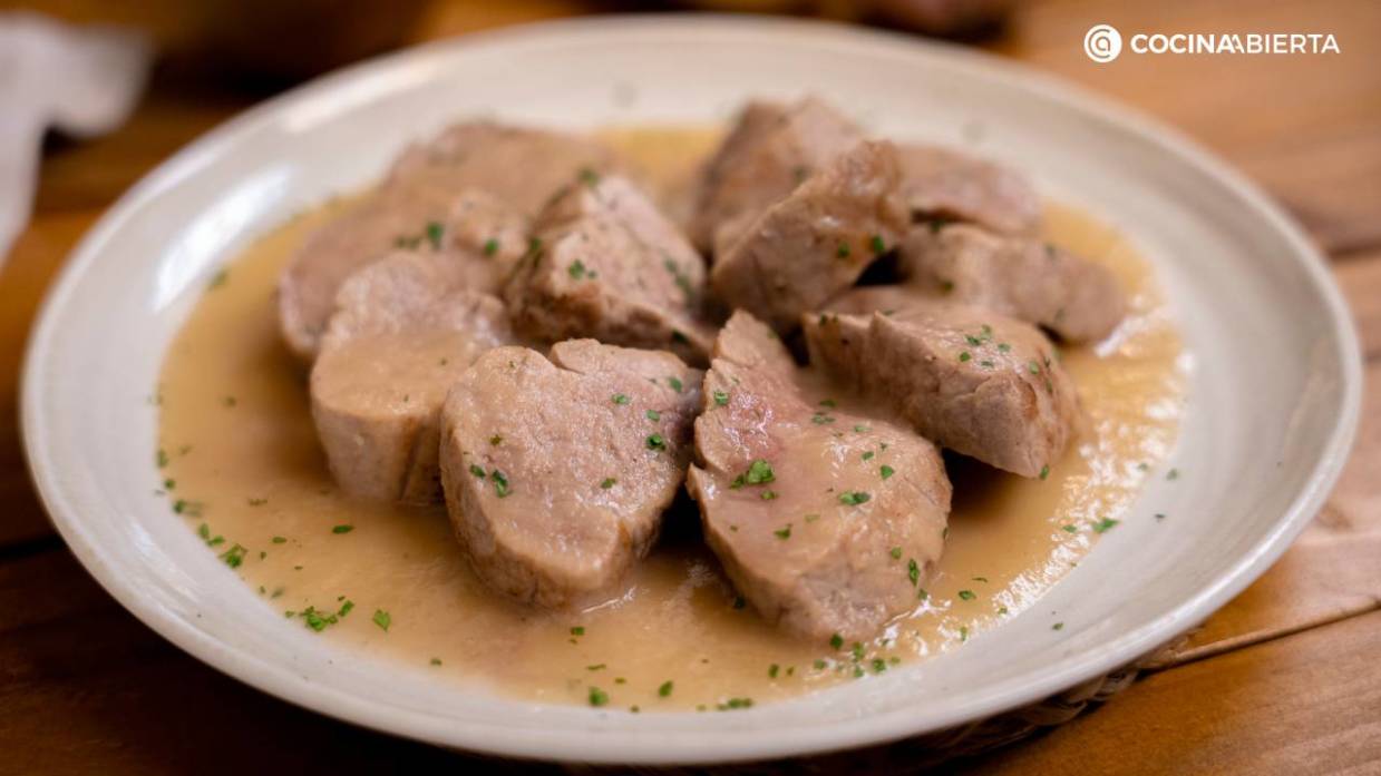 Ración de solomillo confitado