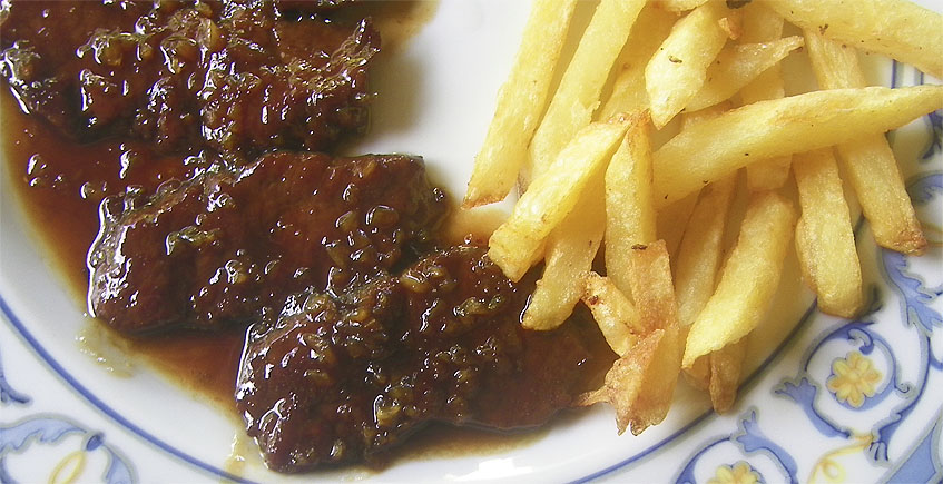 Ración de venao en salsa